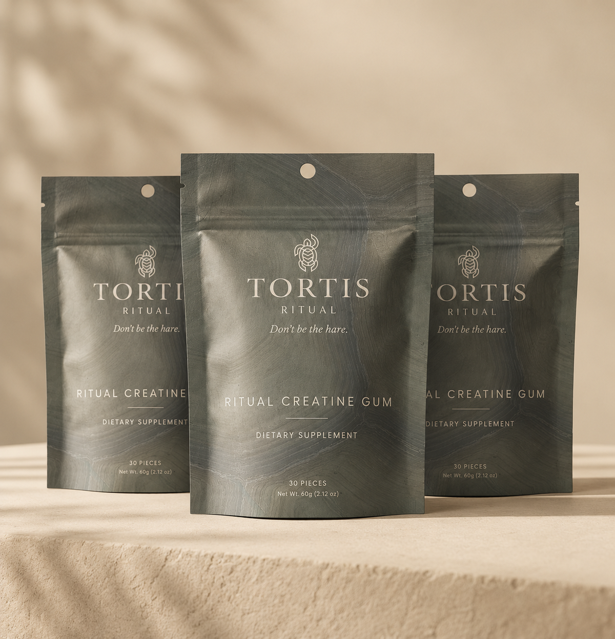 TORTIS Ritual creatine gum pouch, Mint No. 01